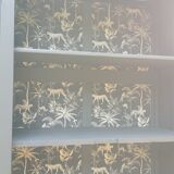 Black parisian wardrobe made of solid wood