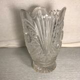 Vase ancien cristal taillé made in France vintage