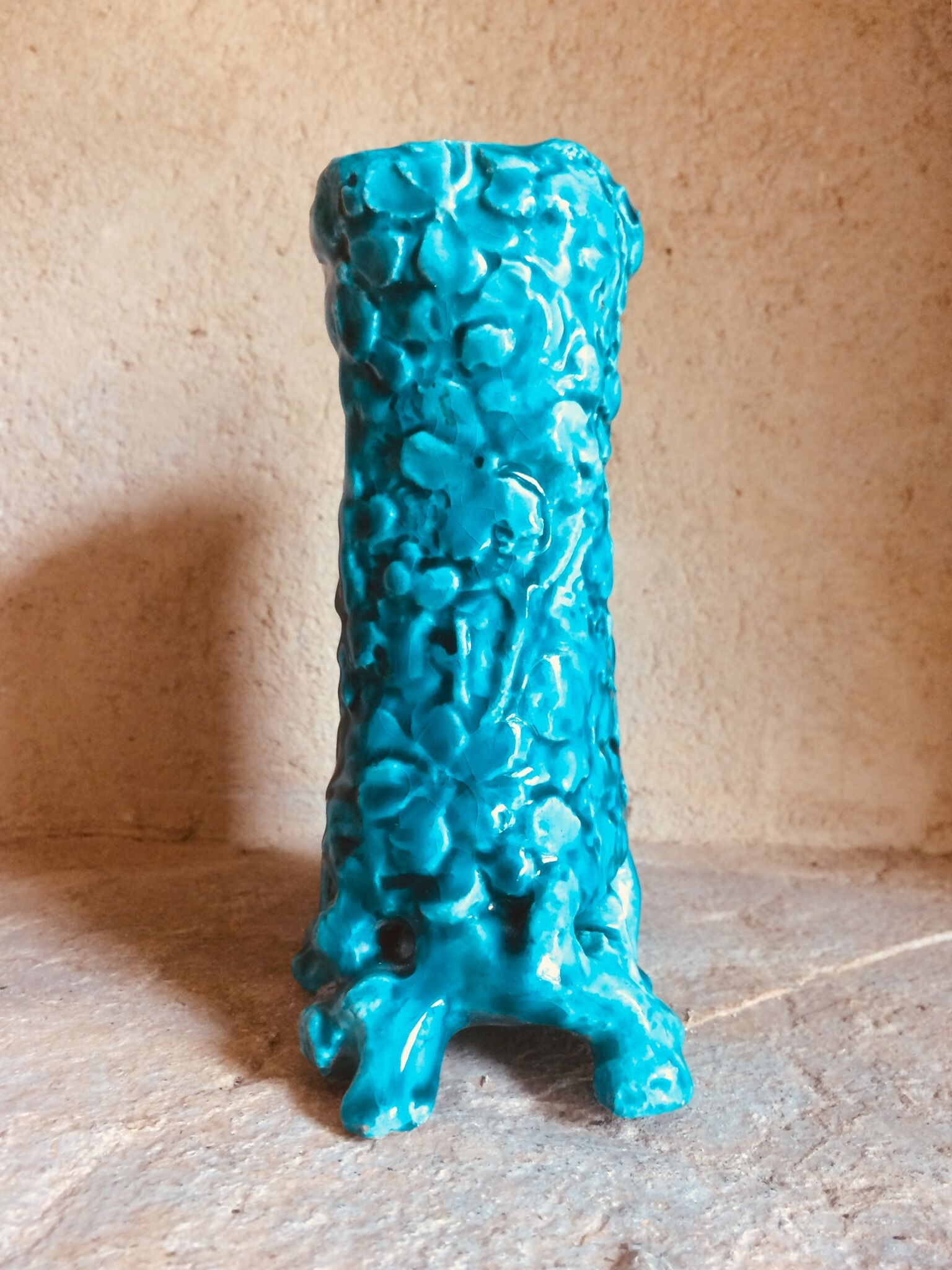 Vintage Art Nouveau vase with floral detail by Lachenal