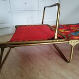 Deckchair deck chair Lafuma camp bed with flowers