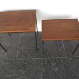 Vintage wooden nesting tables