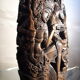 Large exotic wooden lamp finely carved Thai dancer
