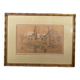 Drawing on paper by Léon Broquet Chatillon-sur-Morin Marne 1914