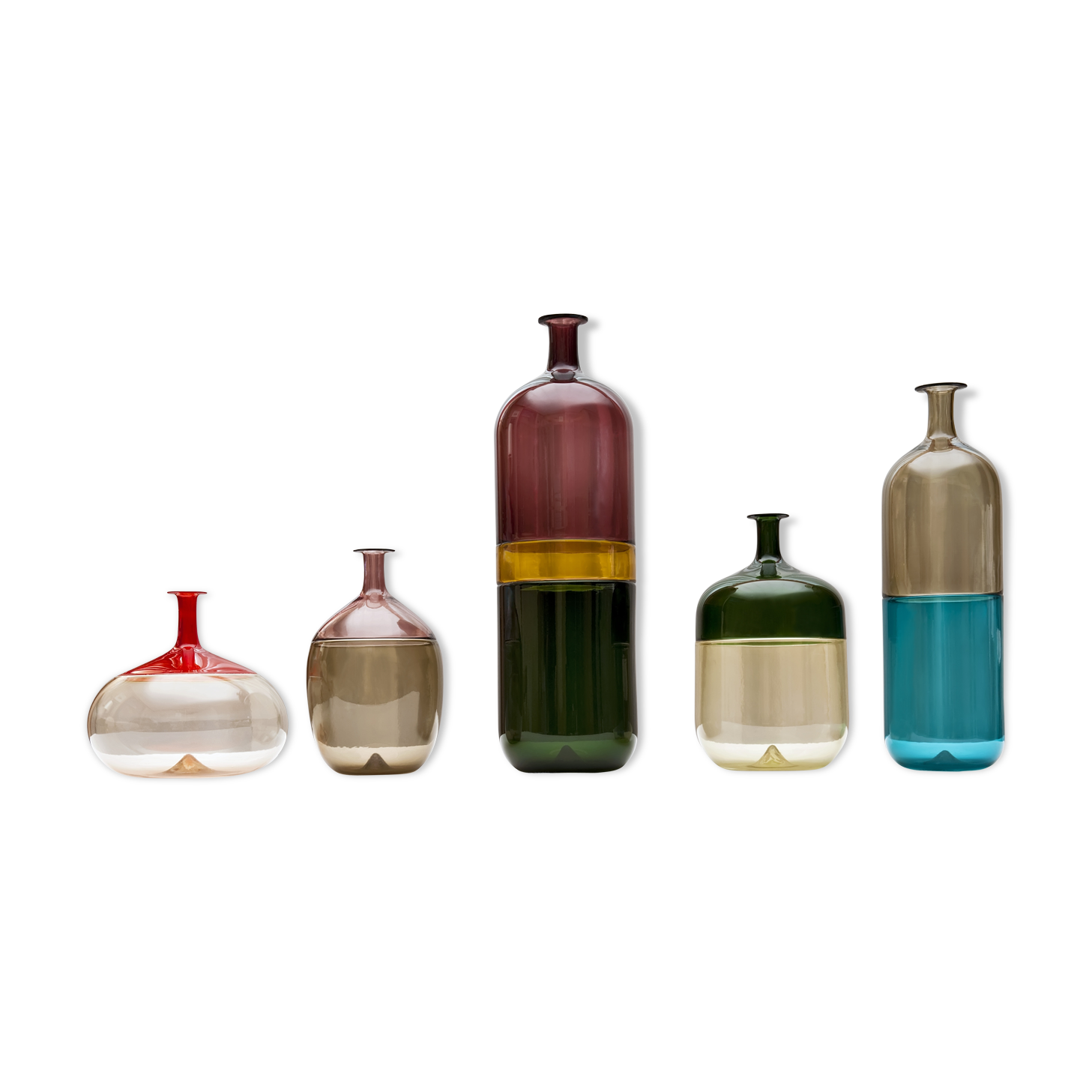 Bouteilles "Bolle" de Tapio Wirkkala Venini - années 80