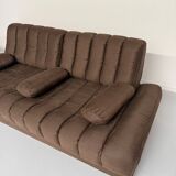 Old Daybed sofa design De Sede DS85 vintage 80s brown fabric
