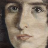 Painting on canvas, portrait of a woman, signed and dated 1926