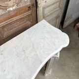 Louis XV style fireplace in white marble