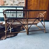 2-seater rattan sofa