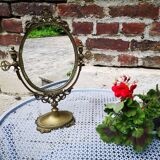 Miroir psyché en laiton