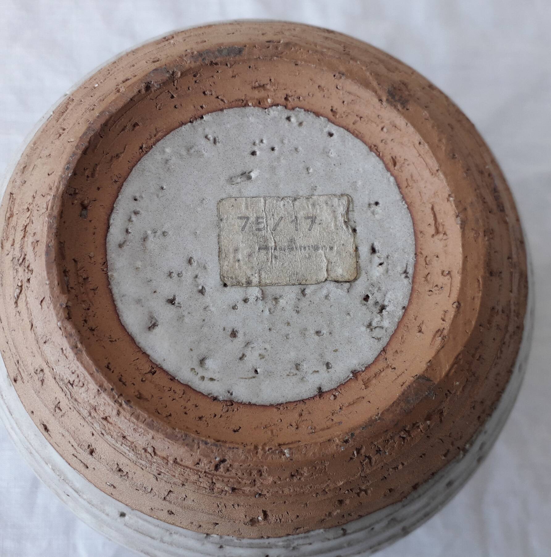 Vase boule en grès