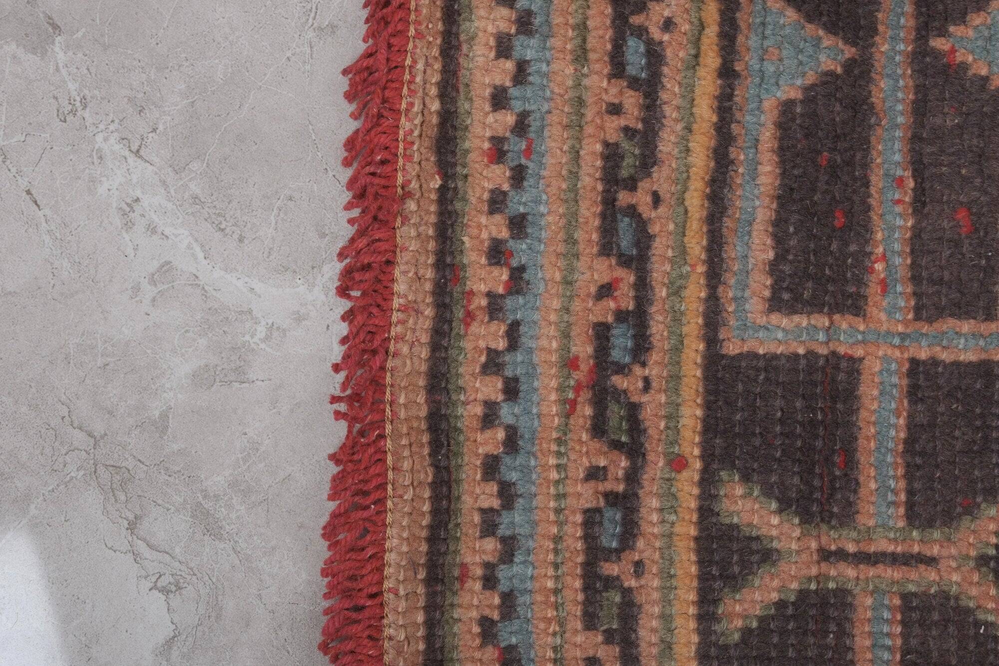 Vintage Turkish hallway rug 83x652 cm