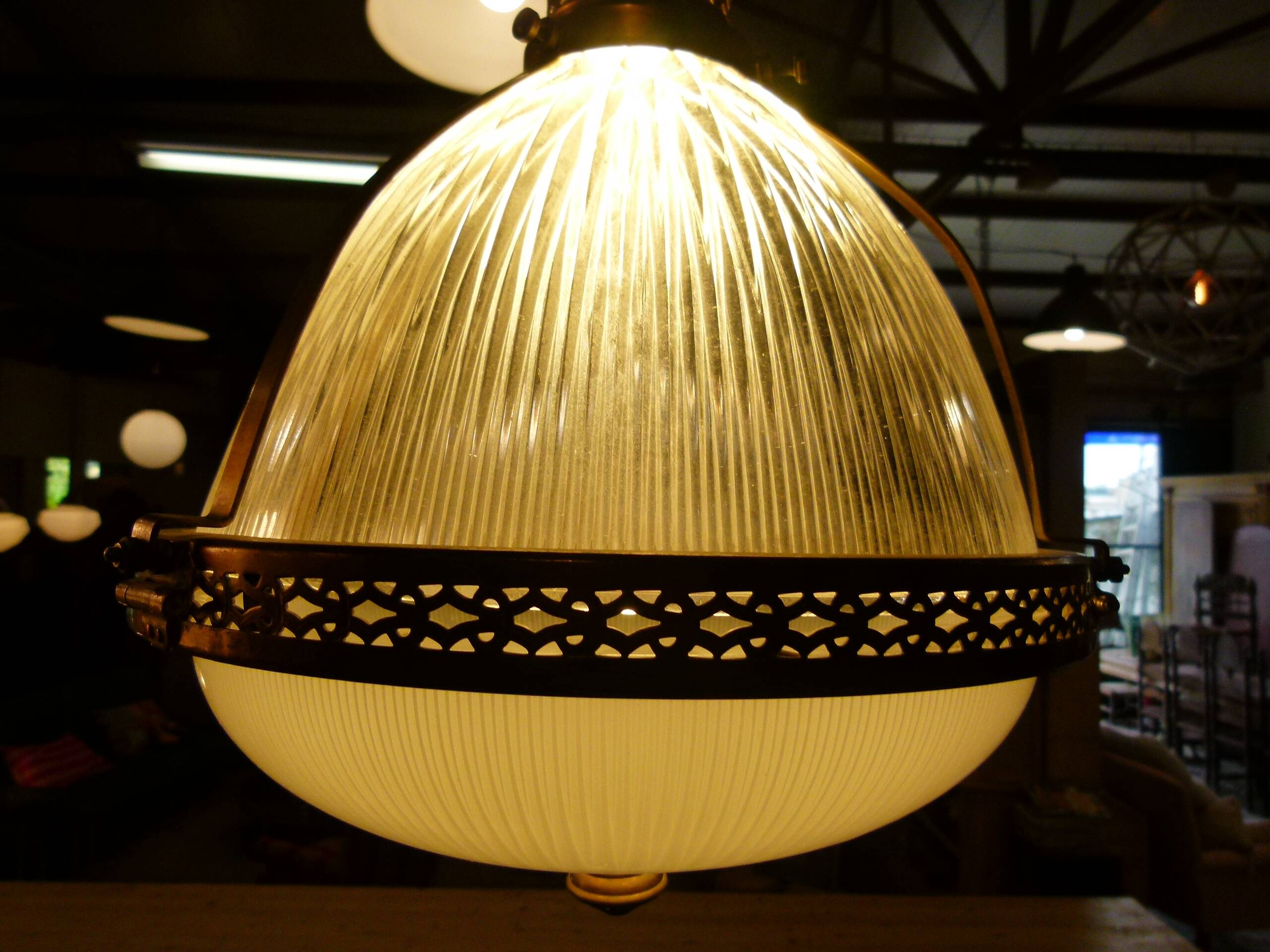 20th century holophane lamp