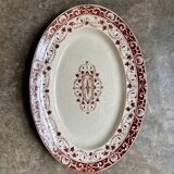 Jules Vieillard oval dish - Bordeaux in iron earth, "Louis XV" service