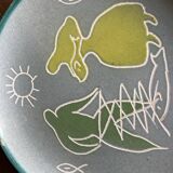 Vallauris decorative plate – hand-decorated – modern style