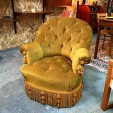Toad armchair in tufted velvet
