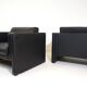 Knoll Studio Line set of 2 leather armchairs by Jürgen Lange