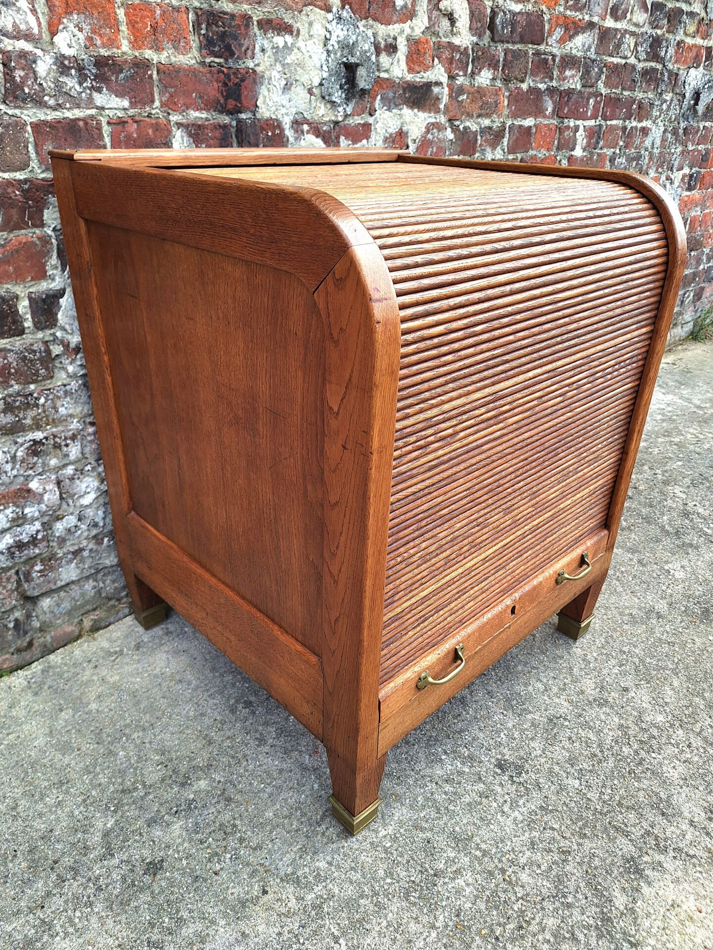 Large Art Deco curtain cabinet, antique secretary.