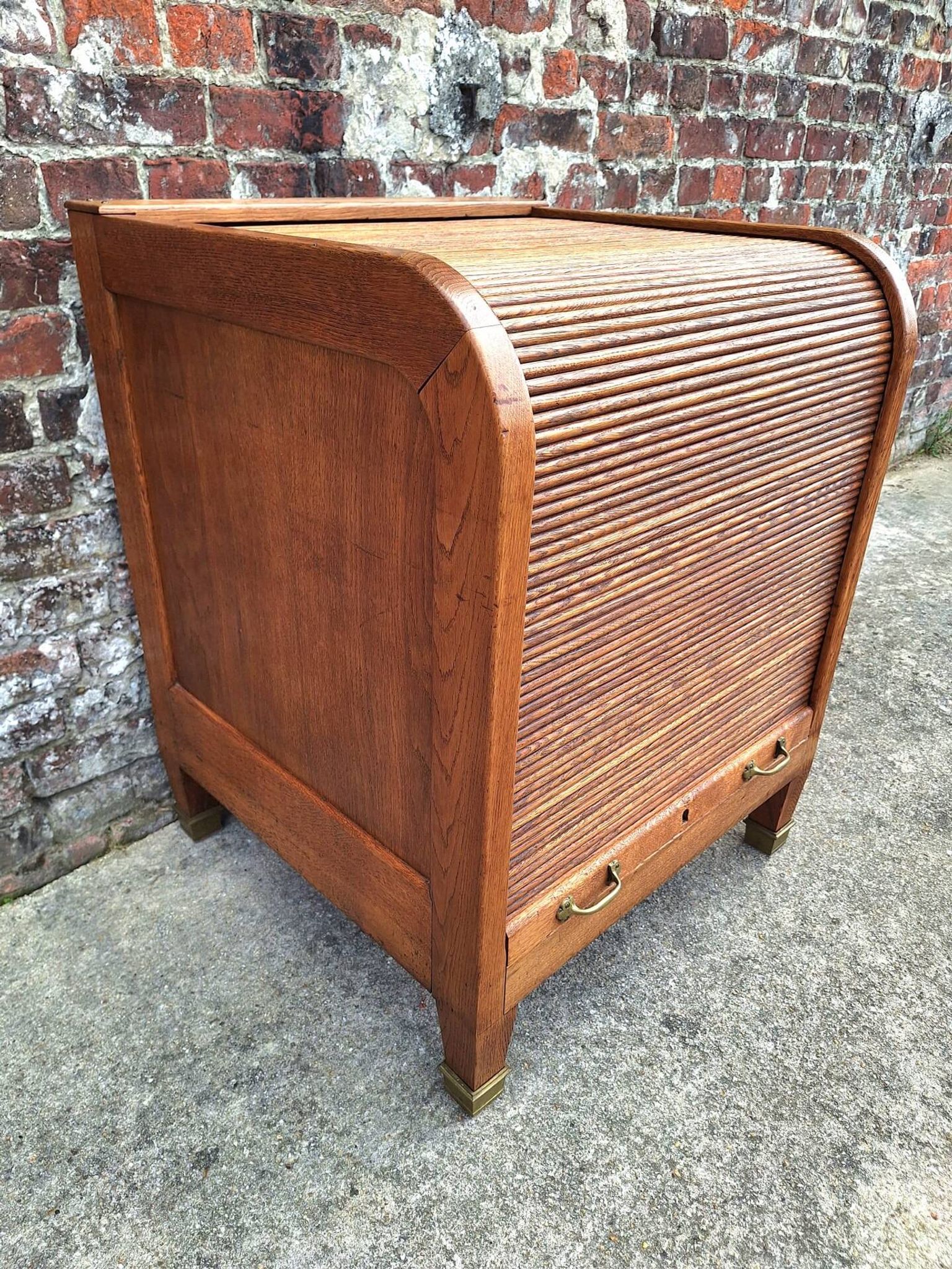Large Art Deco curtain cabinet, antique secretary.
