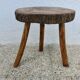 Brutalist stool in solid wood