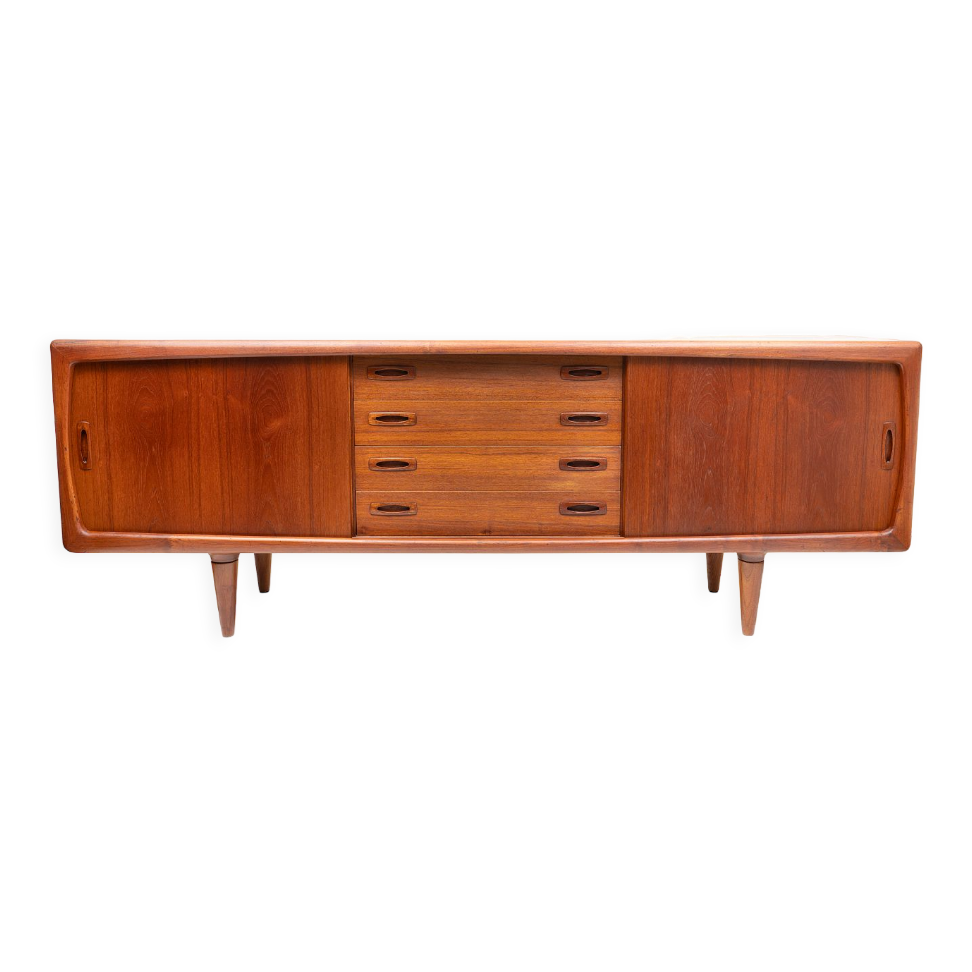 Mid-century modern danish teak sideboard hp hansen