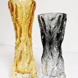 1970s Brutalist Art Glass Vases by Kurt Wokan, Handmade in Germany