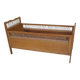 Lit bébé vintage bois et rotin année 60 enfant