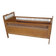 Vintage baby bed in wood and rattan from the 60s for children