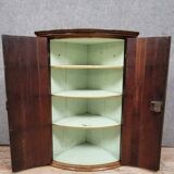18th century hanging corner cupboard in oak and marquetry circa 1780