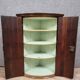 Corner cabinet to hang from the 18th century in oak and marquetry around 1780.