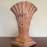 Art Deco ceramic vase in pink marble style