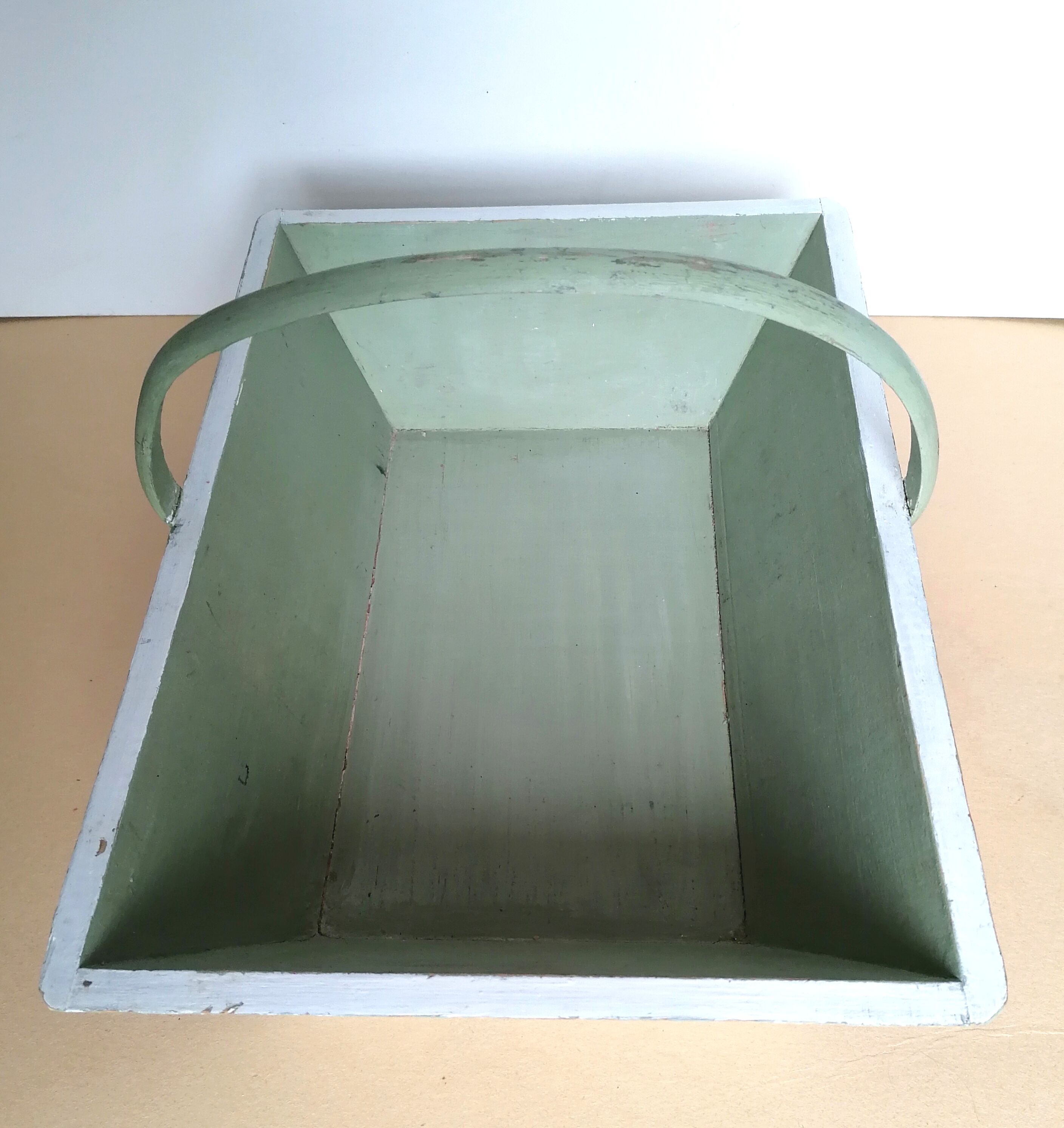 Hand-painted wooden picking basket