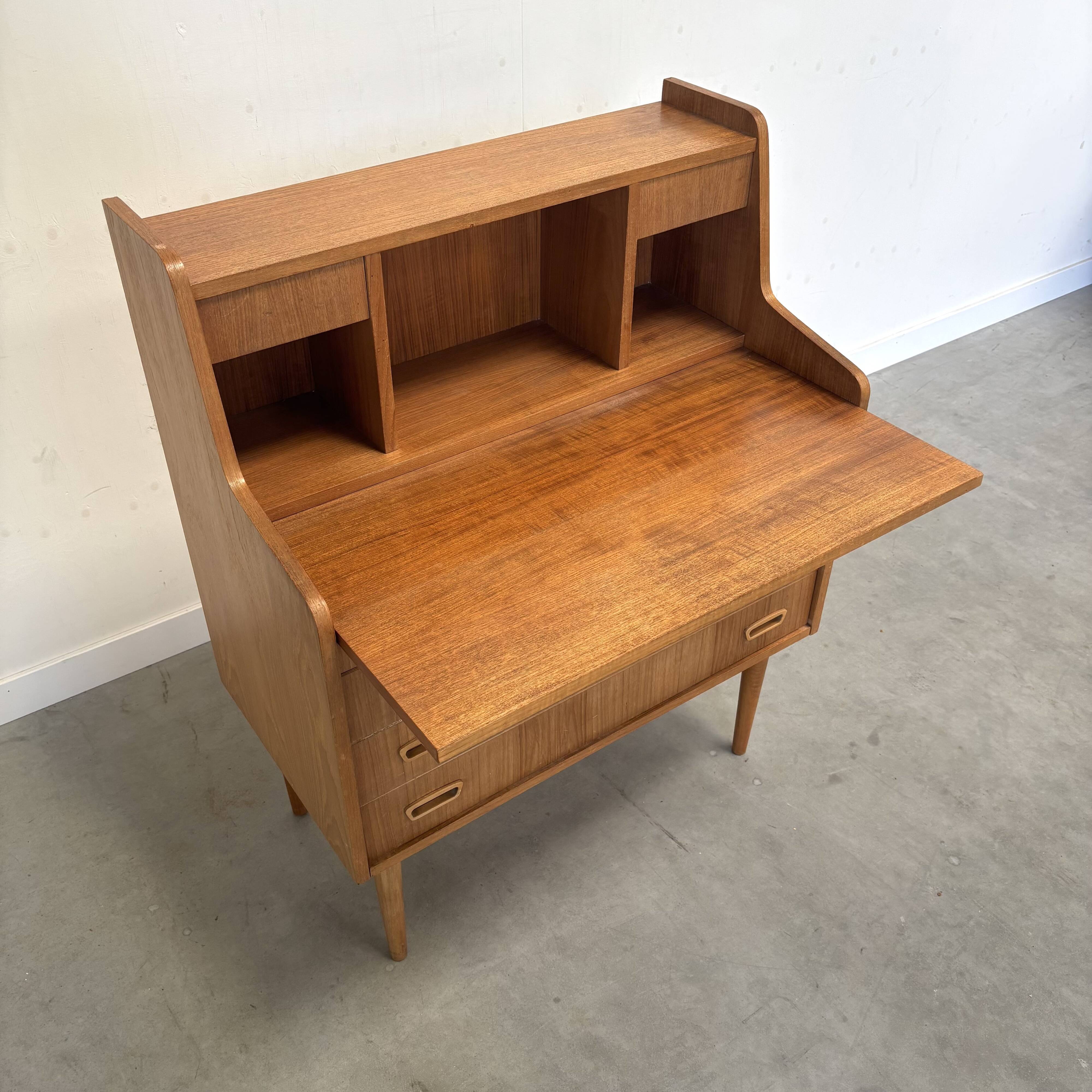 Danish teak secretaire 1960s