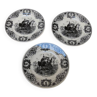 3 Anciennes Assiettes Manufacture Royale Boch : Marengo