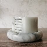 Ashtray and marble under glass