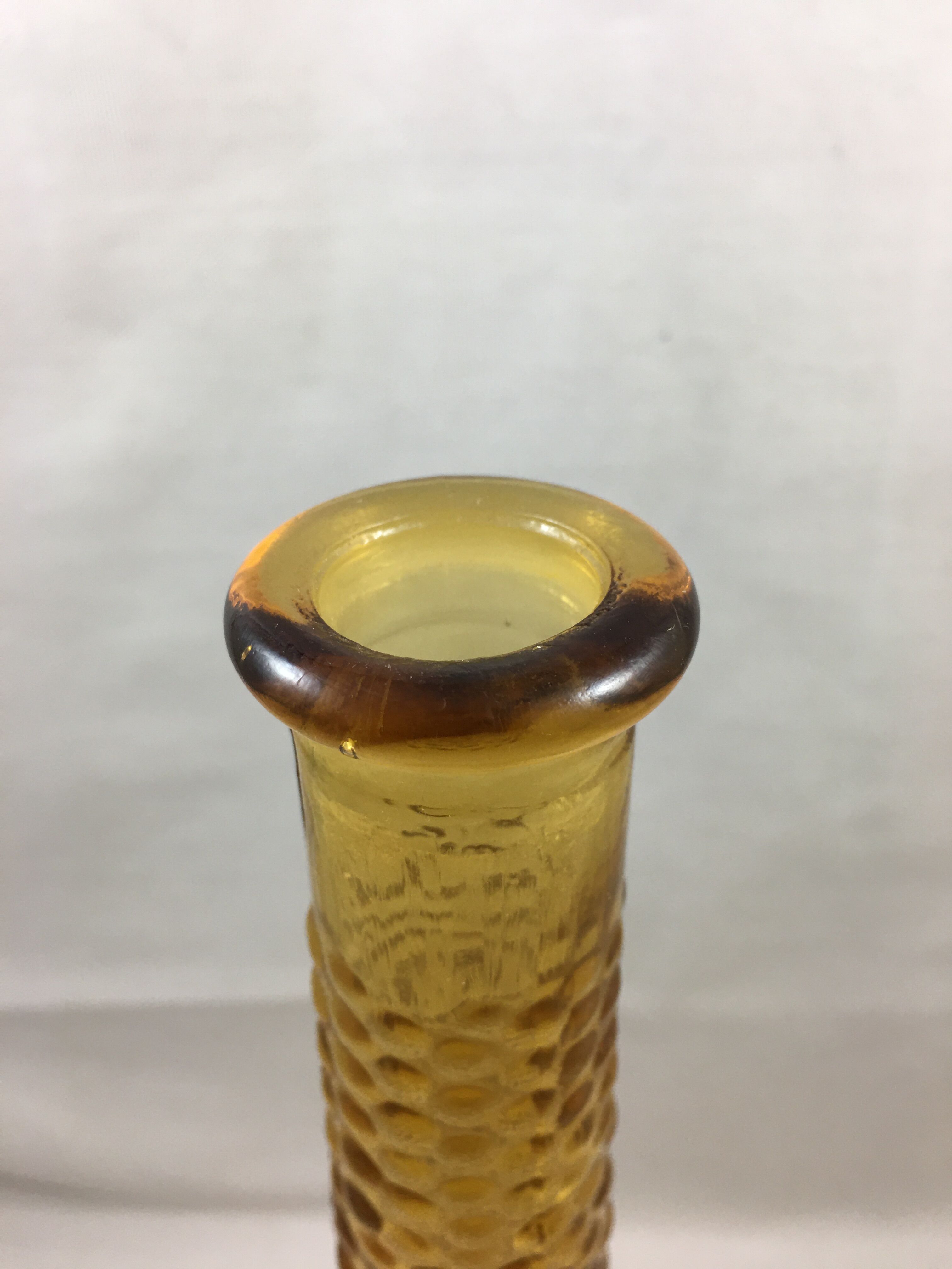 Carafe vintage bottle Empoli amber made in italy