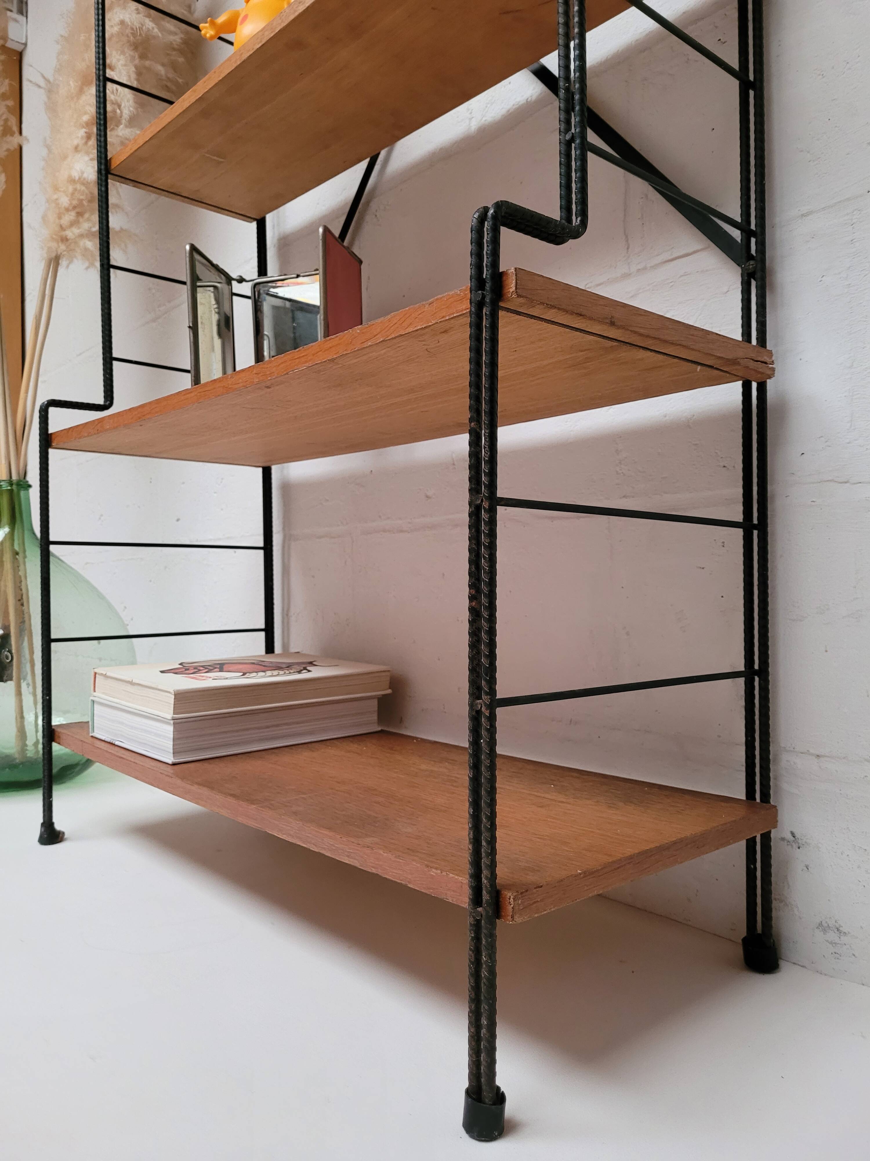 String bookcase on legs from the 50s