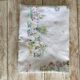 Square tablecloth embroidery naïve hand multicolored - linen threads - 110x110 cm