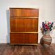 Mid century retro vintage teak stacking bookcase