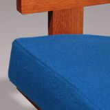 Fauteuil relax Getama en chêne avec dossier réglable, Hans J. Wegner GE421