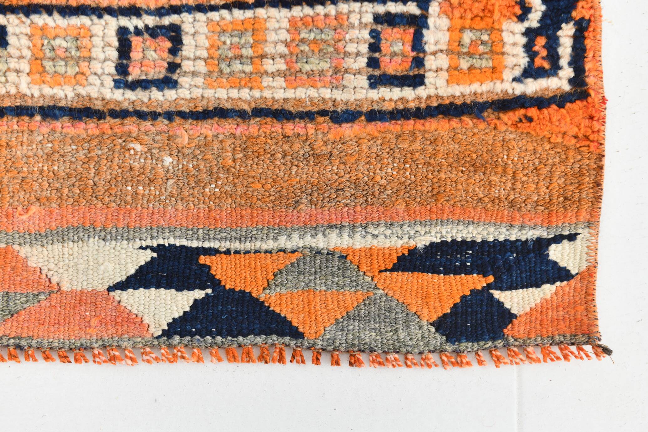 3x13 Faded Orange Vintage Runner Rug, 87x383Cm SK 23482