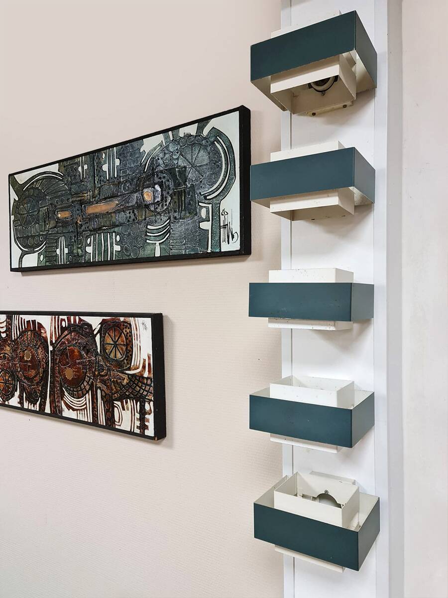 Vintage rare Dutch design wall scone 1950