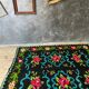 Romanian carpet with roses handmade in wool 177x154cm