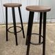 Paire de tabourets de bar industriels