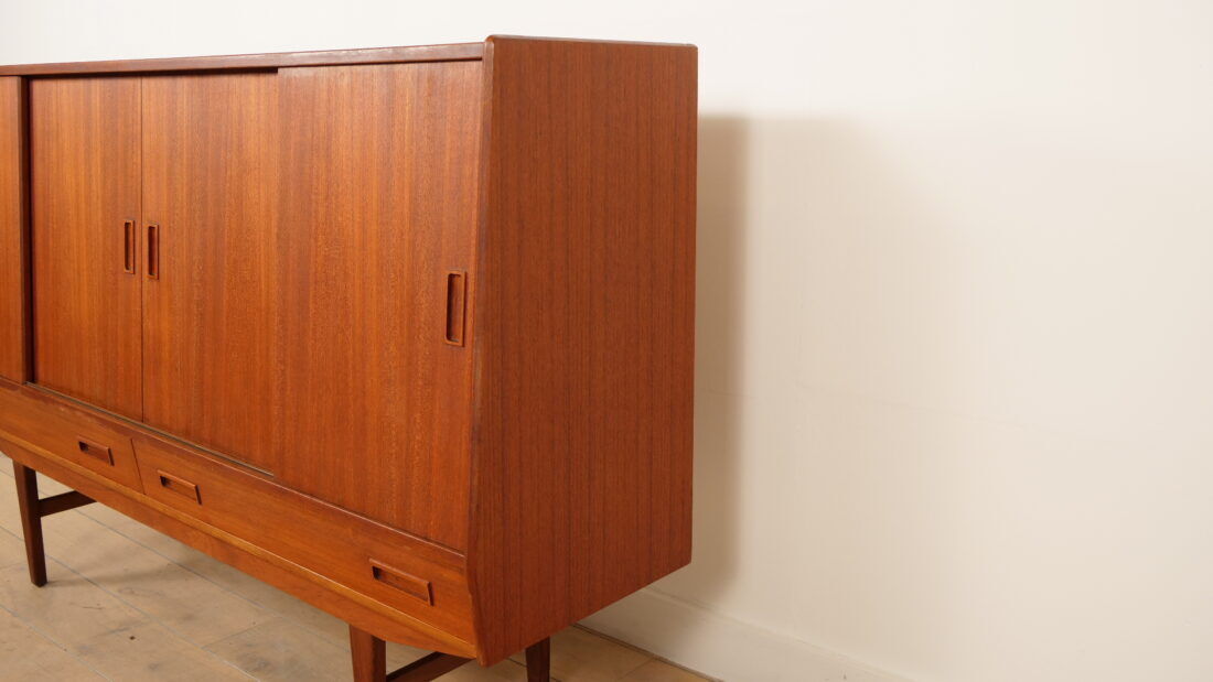 Vintage highboard | Wall cabinet | Teak | 180 cm
