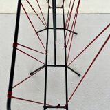 Vintage black metal magazine rack circa 19