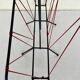 Vintage black metal magazine rack circa 19