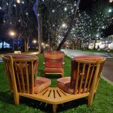 Bench seat and armchair of Guillerme and Chambron