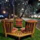 Bench seat and armchair of Guillerme and Chambron