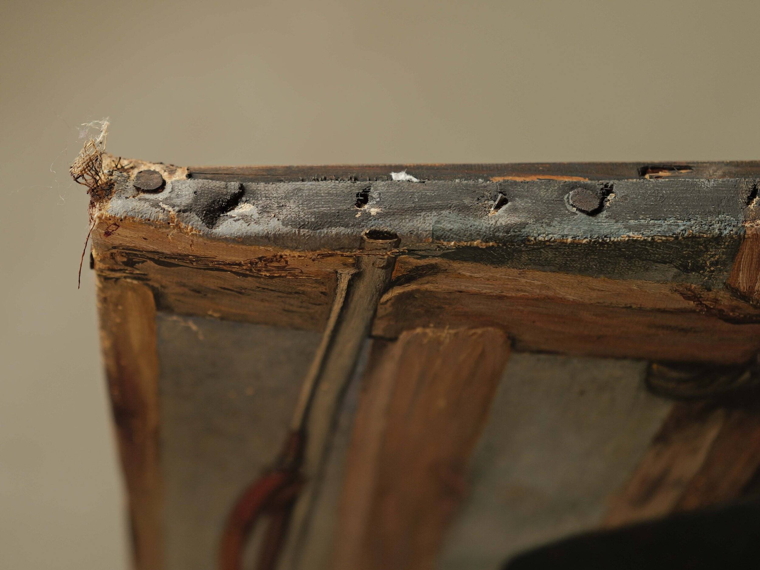 Painting, Bavarian couple, Oil on canvas, 1880