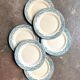6 dessert plates, Salins ironstone, "Directoire" service.